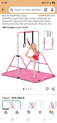 Kids gymnastics bars pink with - bars,