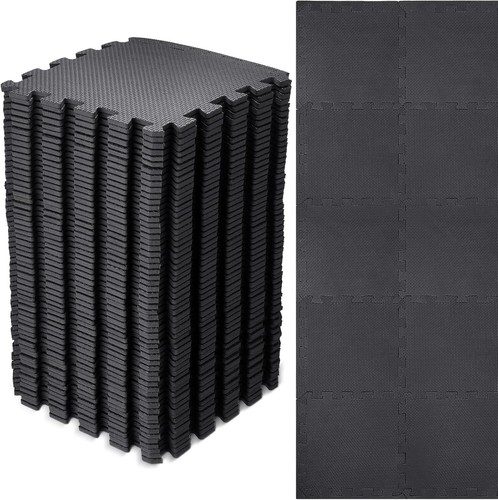 Black interlocking mat - black,